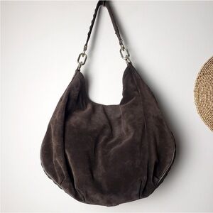 𝅺Stuart Weitzman Suede Studded Hobo Bag